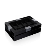 WATCH BOXES Heisse & Söhne Watch Collector Box Executive 10 - Black/Black Ref. 70019-84