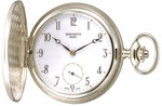 ZENO-WATCH BASEL Pocket Watch Ref. 105-i2-num Savonette, classic Art Deco numbers, solid sterling silver (925)