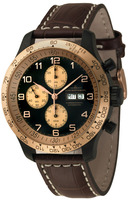 ZENO-WATCH BASEL Oversized (OS) retro Chrono DD tachymeter Ref. 8557TVDDT-BRG-d1 black dial (d6 - champagne dial)