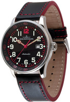 ZENO-WATCH BASEL X-Large Pilot Automatic Ref. P554-a17 black, red accents