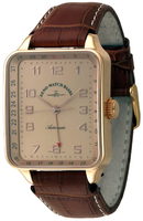 ZENO-WATCH BASEL Square SQ Special Pointer Date Retro - gold plated, copper dial  Ref. 131Z-Pgr-f6