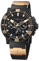 ULYSSE NARDIN Marine Maxi Diver Black Sea Chronograph Ref. 353-90-3 black rubberized steel & rose gold