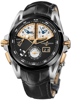  ULYSSE NARDIN Sonata Streamline Titanium Ceramic Rose Gold Ref. 675-00 Alarm GMT Cal. UN-67