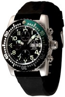 ZENO-WATCH BASEL Airplane Diver Chronograph Numbers 20 ATM Black-Green Ref. 6349TVDD-12-a1-8 self-winding cal. Valjoux 7750