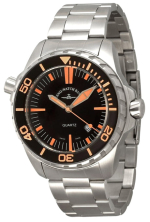 ZENO-WATCH BASEL Professional Diver Pro 2 Quartz Black Orange all Steel Ref. 6603-515Q-i15M 50ATM Ronda 515